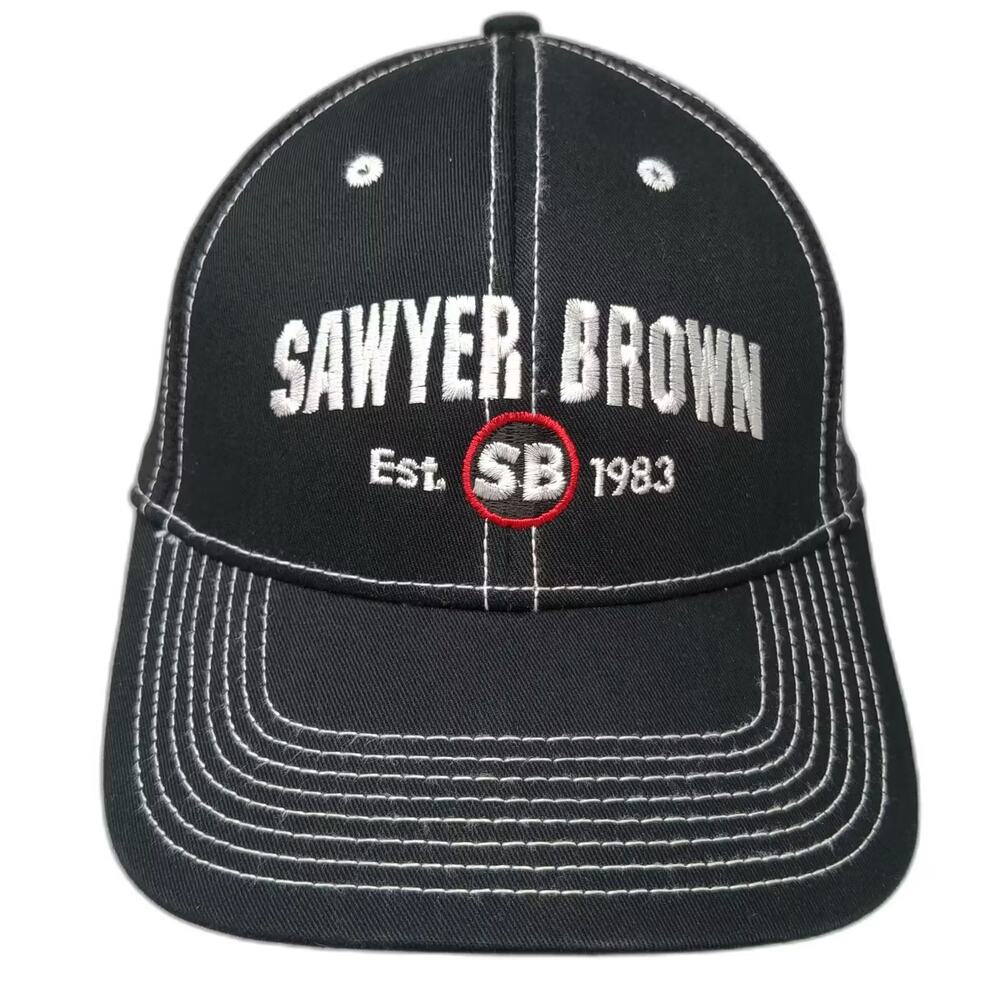 Fahrenheit Headwear Sawyer Brown Snapback Black White OS Embroidered Adjustable